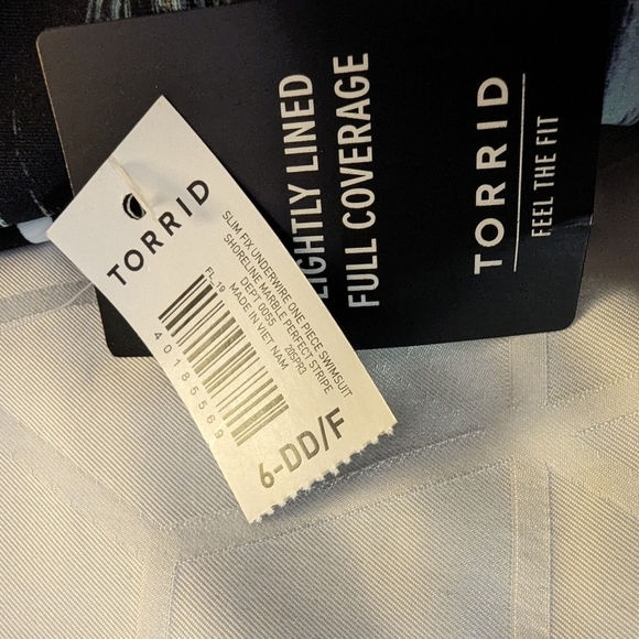 Torrid Slim Fix Underwire One Piece Swimsuit, plus size 6x DD/F NWT - Picture 8 of 10